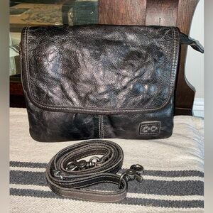 NWOT Bed Stu Leather Ziggy Clutch Crossbody Belt Bag Black DD Retail $185